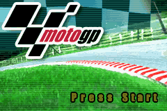 MotoGP title screen for GameBoy Advance